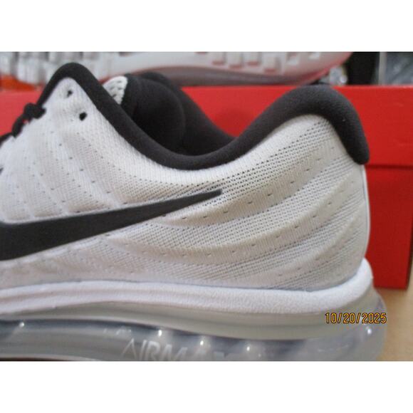 USED Nike Mens  Air Max 2017 White Black -SZ 9 - Picture 5 of 7